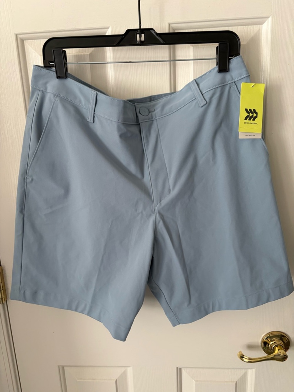 all in motion Light Blue Flat Front Performance Shorts